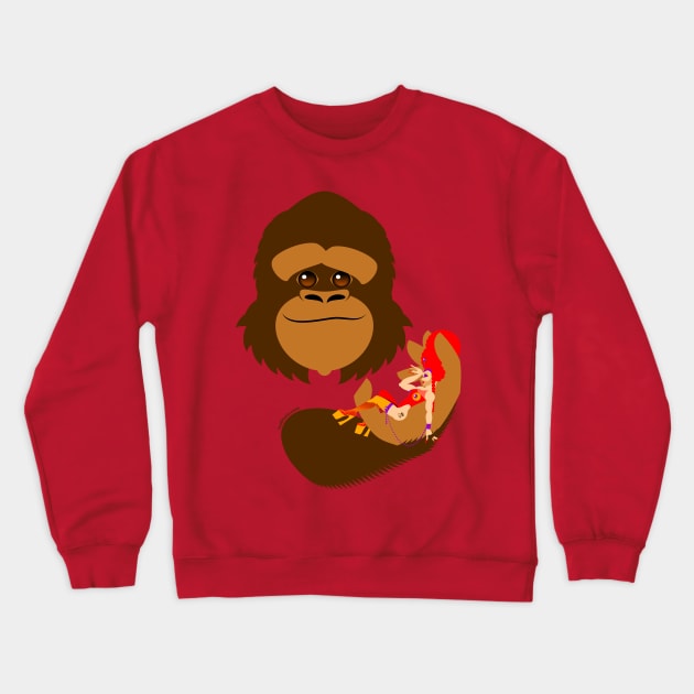 Queen & Kong Crewneck Sweatshirt by tuditees